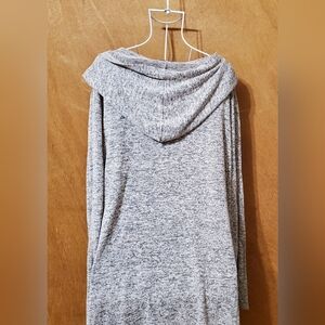 TBH Open Cardigan Hoodie Size 1X Beige & Black Marled